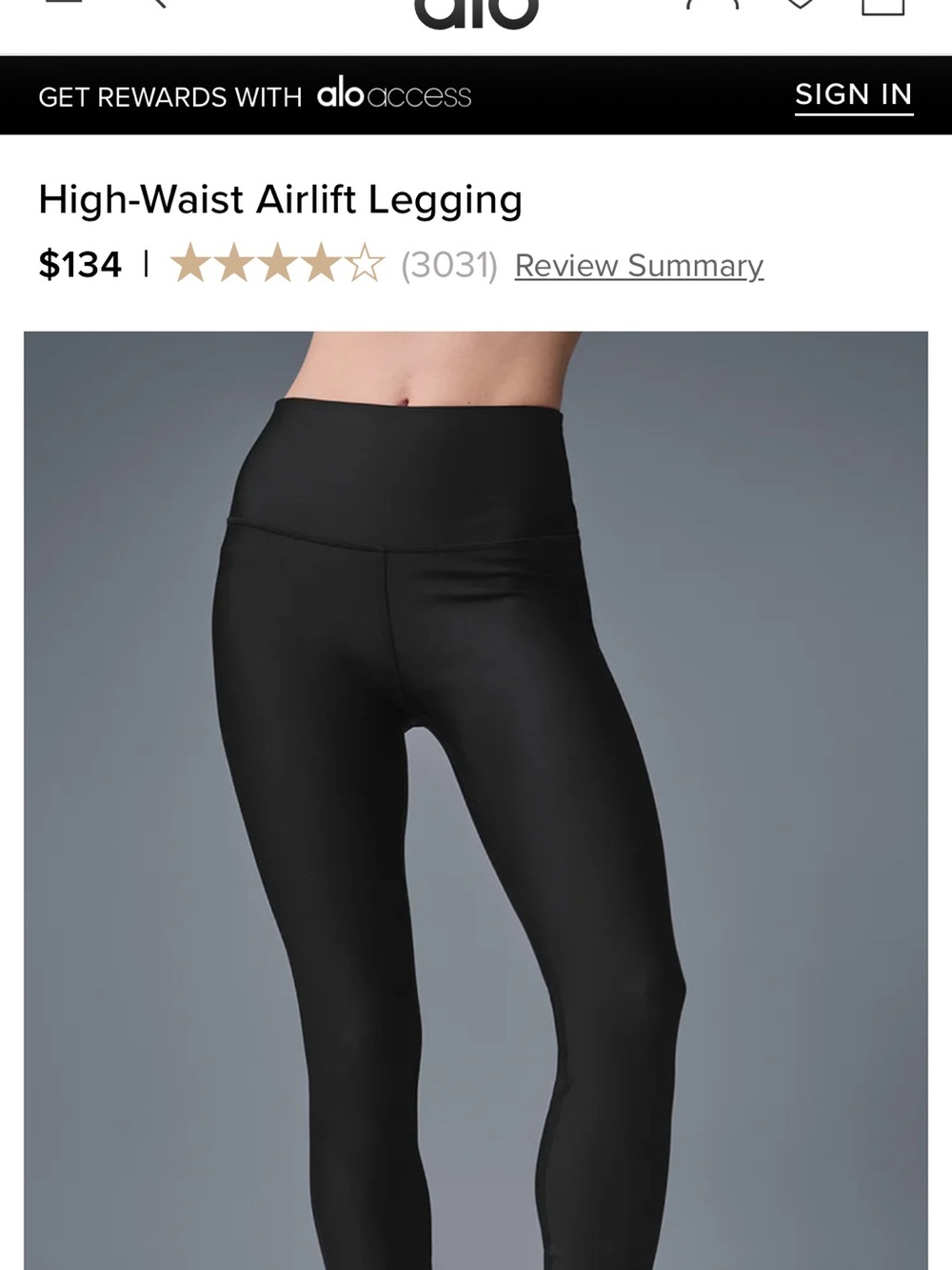 ALO Yoga Black High-Rise Leggings